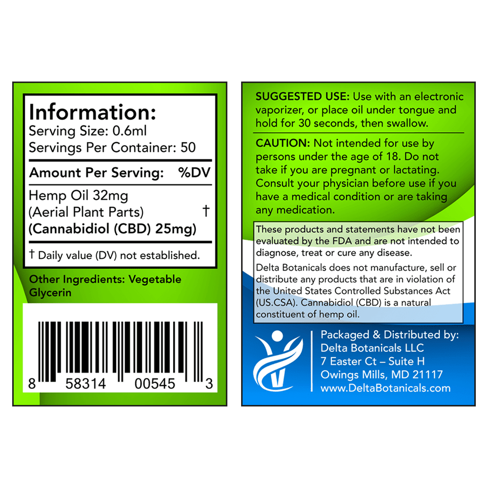 Delta Botanicals - Hemp Oil Tincture - Image 2